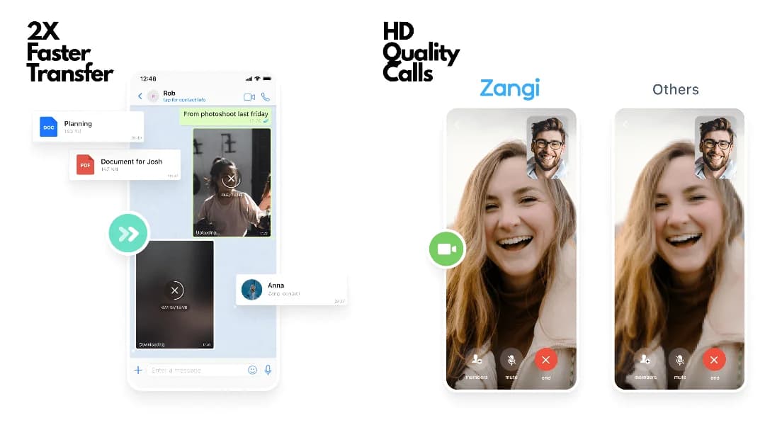 Zangi Private Messenger Zangi Private Messenger secure chat interface